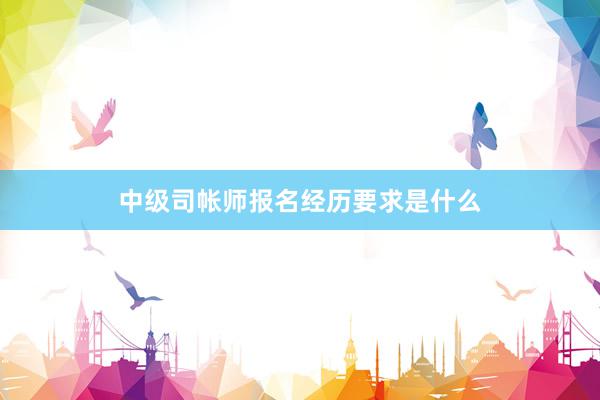中级司帐师报名经历要求是什么